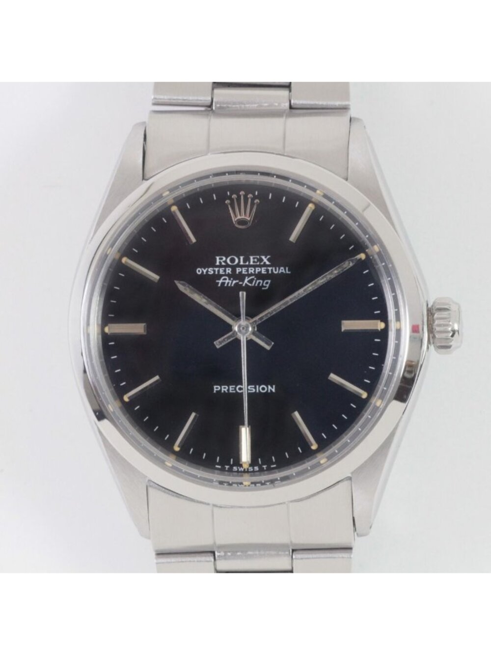 Rolex Air King Stainless Steel Black Vintage